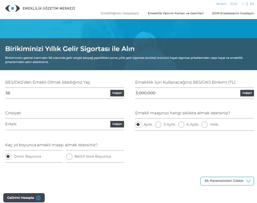 Yıllık Gelir Sigortası